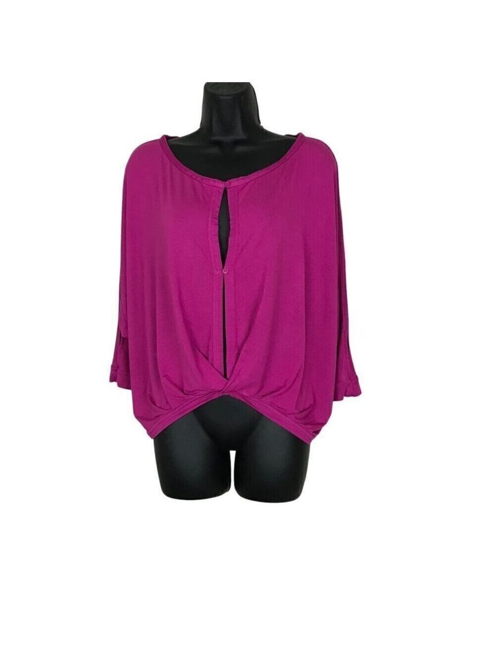 Free People Keeping On Top Fuchsia Pink Top Size S